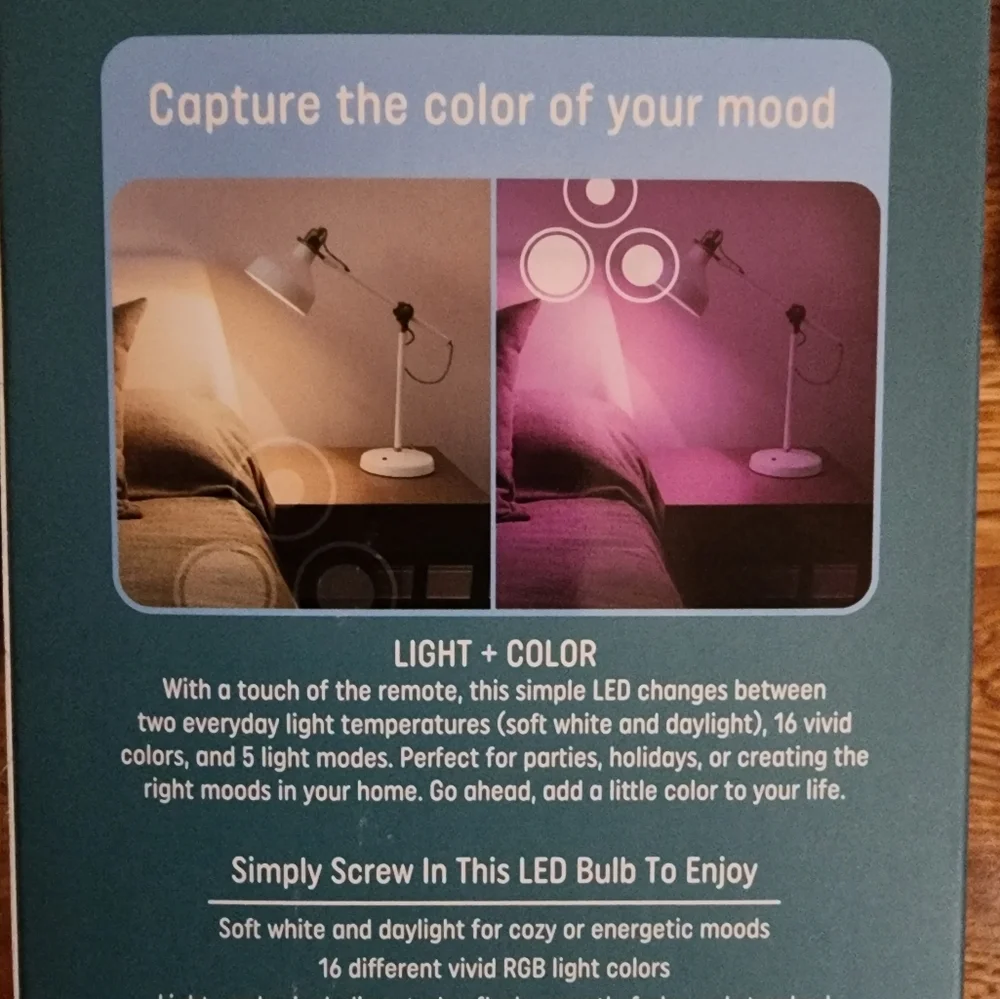 LED color light bulb GE brand